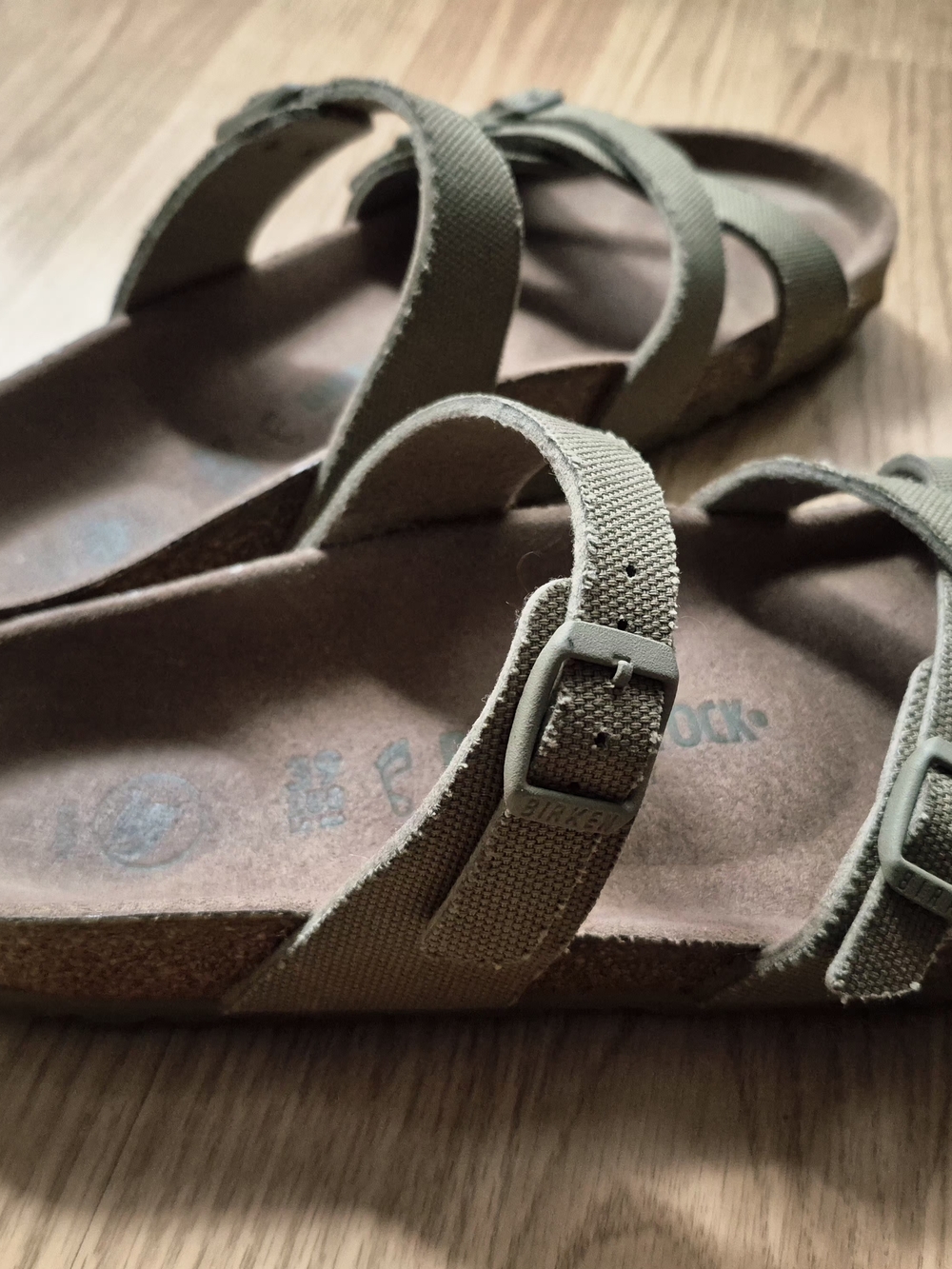 Birkenstock Khaki Franca Sandals - Picture 3 of 6